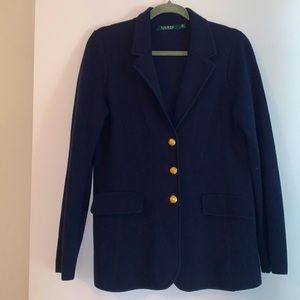 Lauren Ralph Lauren 100% Cotton Blazer-style Cardigan, size L